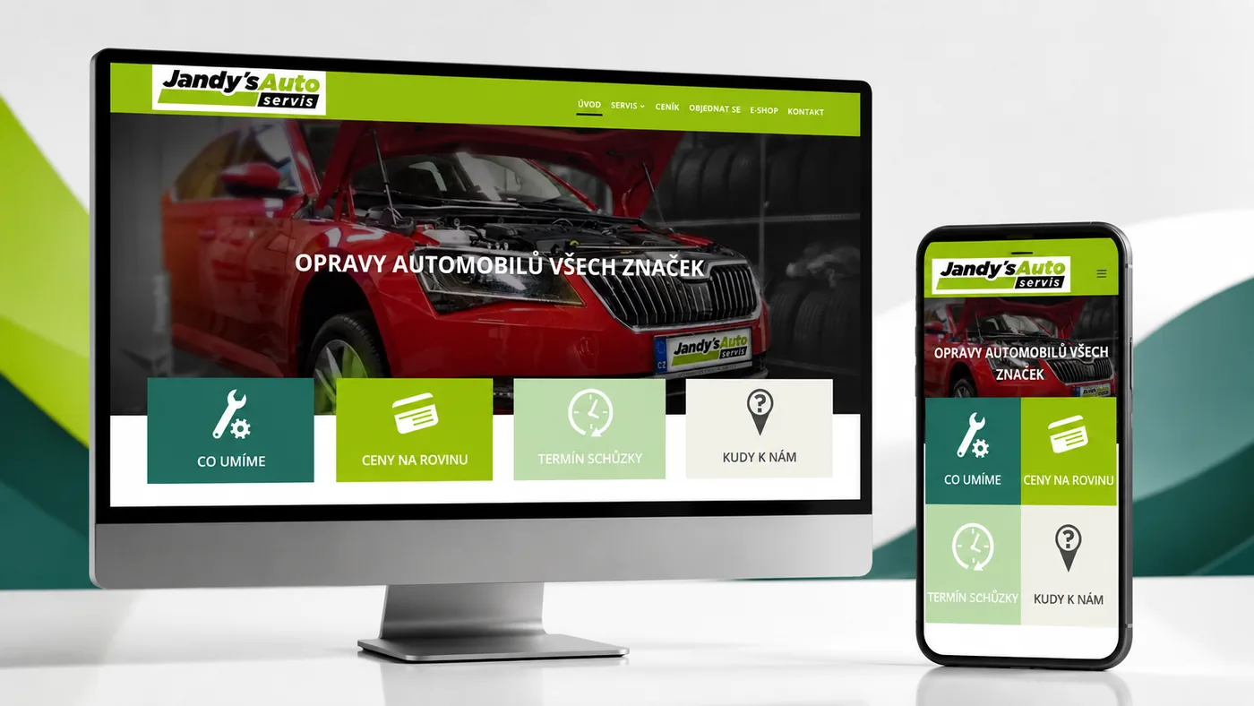 Responzivní web Jandy's Auto servis