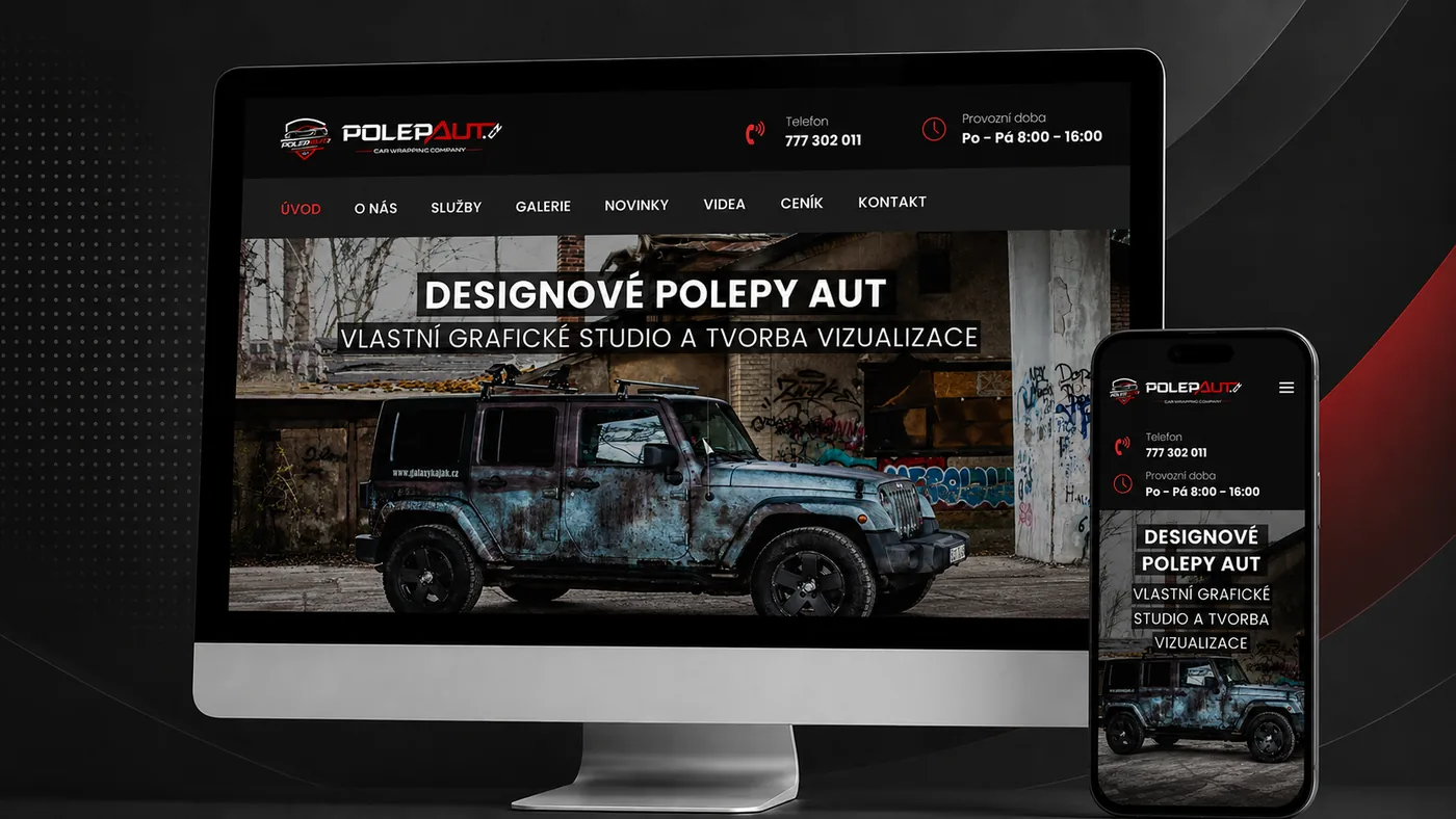Responzivní web PolepAut.cz