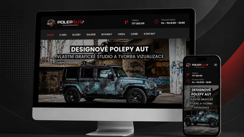 Reference PolepAut.cz – zobrazení na počítači a mobilu