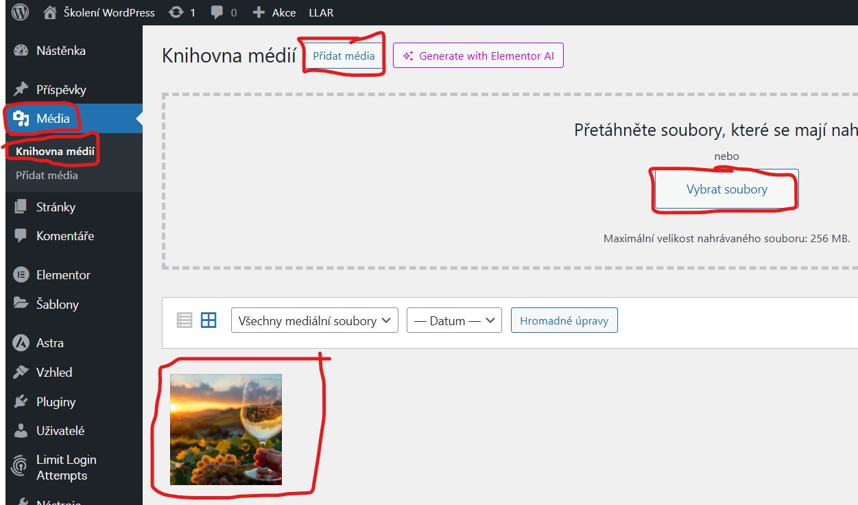 media-knihovna-medii Média - Knihovna médií - jak se zorientovat v administraci - WordPress