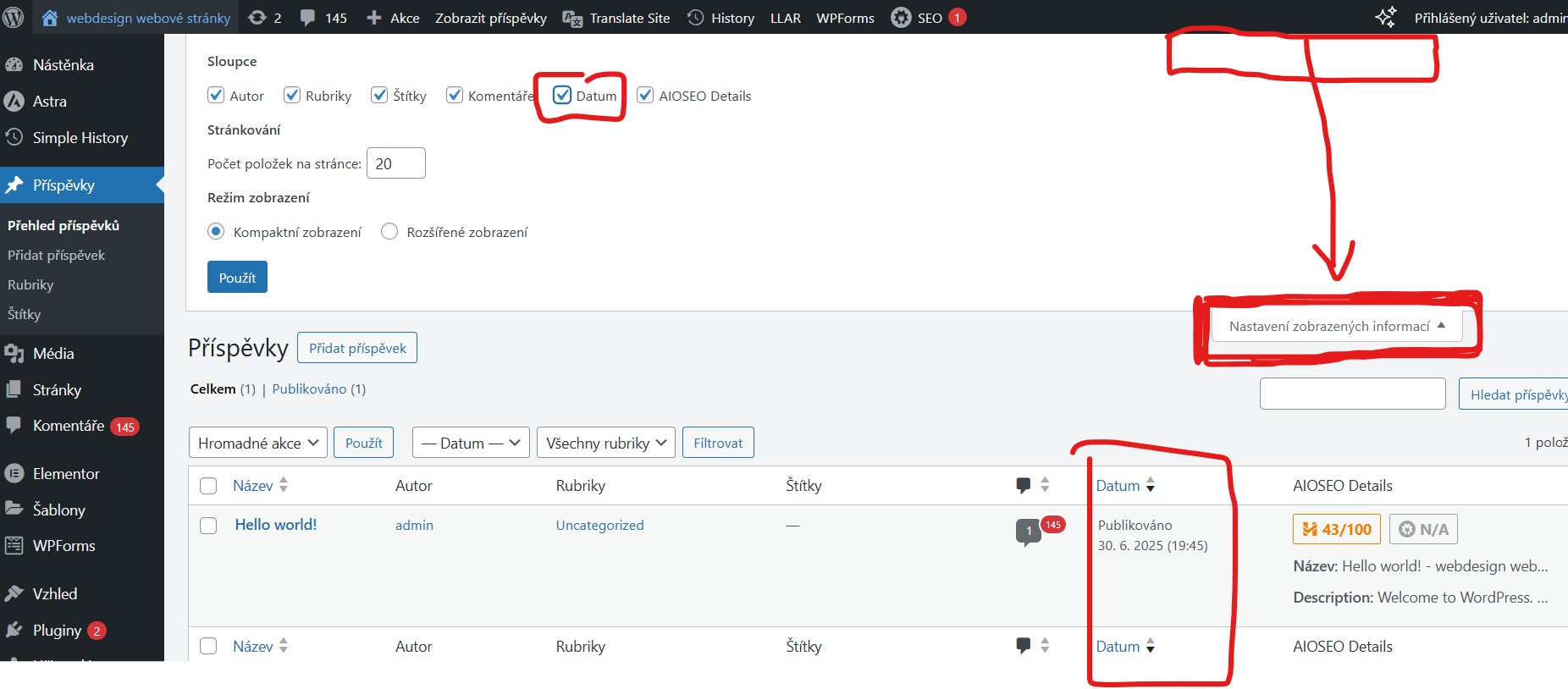 nastaveni-zobrazenych-informaci-wordpress